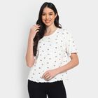 Ladies' 100% Cotton Top, Off White, small image number null